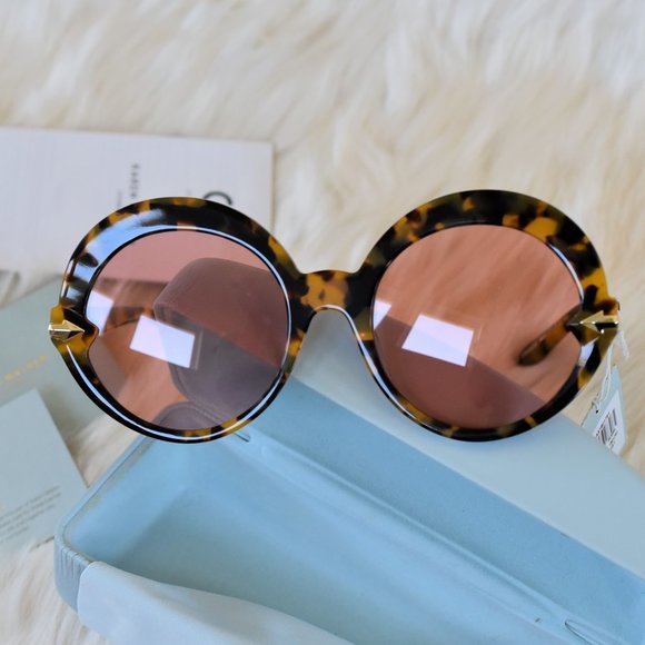 Karen Walker Accessories - KAREN WALKER ROMANCER TORTOISE SUNGLASSES